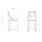 Manhattan Comfort Emperor Bar Stool in Pearl White and Walnut BS008-PW - alternate 7